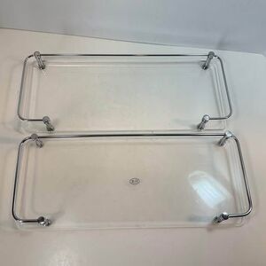 Set of 2 Restoration Hardware Lucite Vanity Trays 16” x 6.5”